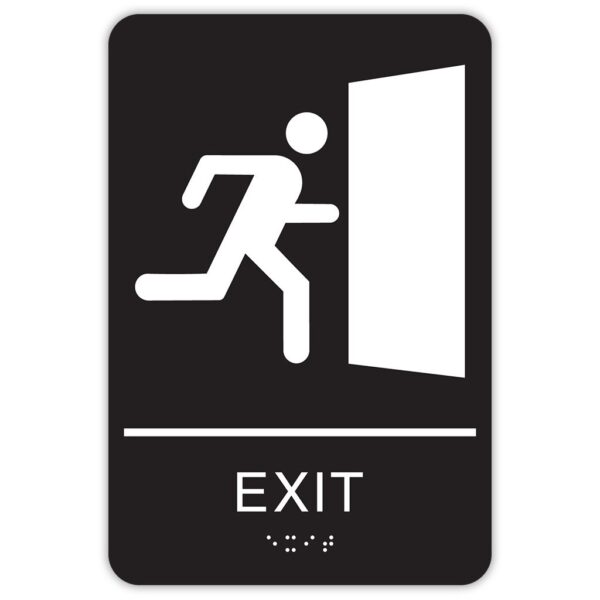 6" x 9" ADA Exit Sign