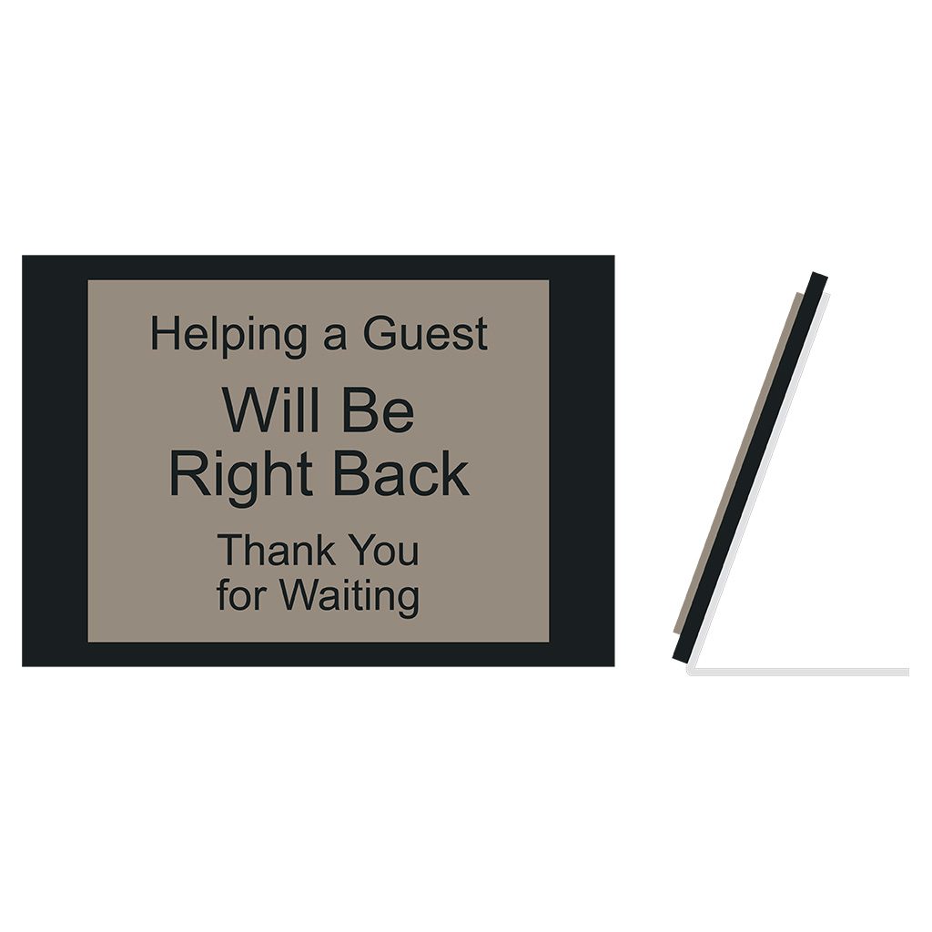 Be Right Back Easel Sign - Identity Group