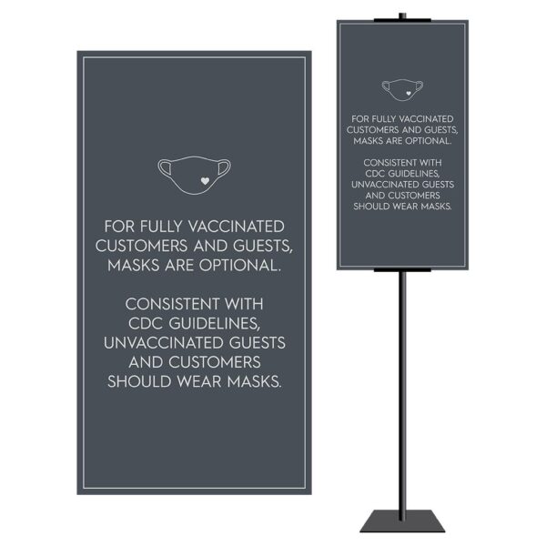 8928SL Covid safety signs: Masks, 6' apart, and please wait. Hotel Signage Guidelines, Retail Store Signs, and Interior Office Signs.