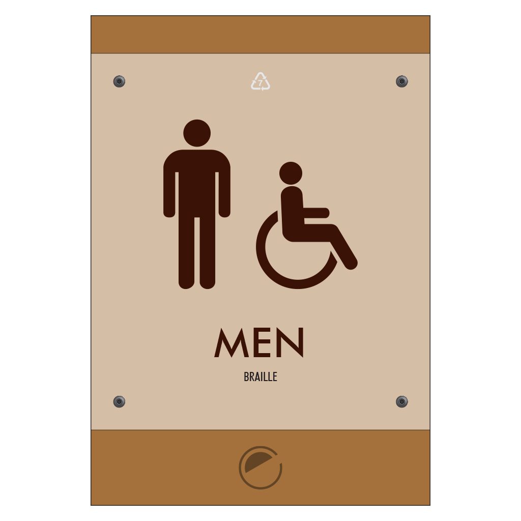 Men Retail Restroom Wall Sign, ADA Compliant Room Signs and ADA Restroom Signs for Sale