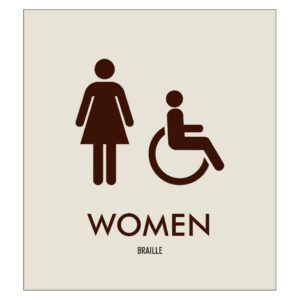 Women Retail Restroom Wall Sign, ADA Compliant Room Signs and ADA Restroom Signs for Sale