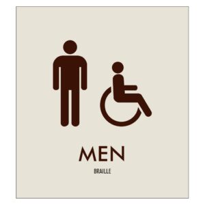 Element Men Retail Restroom Wall Sign, ADA Compliant Room Signs and ADA Restroom Signs for Sale