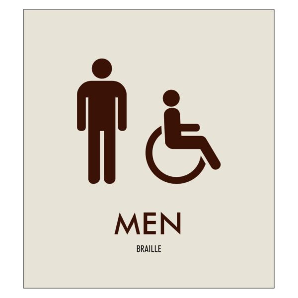 Element Men Retail Restroom Wall Sign, ADA Compliant Room Signs and ADA Restroom Signs for Sale