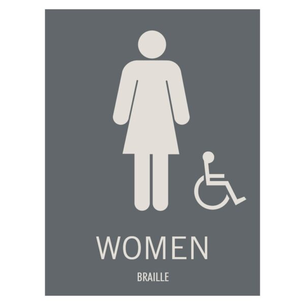 Women Hotel and Retail Restroom Wall Sign, ADA Compliant Room Signs and ADA Restroom Signs for Sale