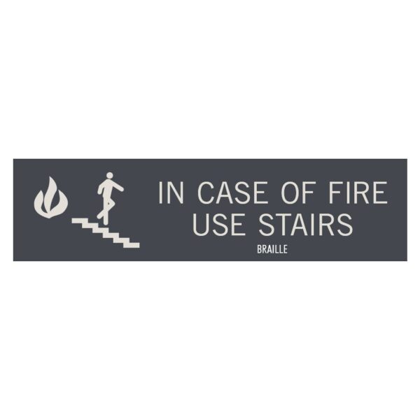 For Sale: Hyatt Place - In Case of Fire Use Stairs ADA Compliant Signs. A Hotel Fire Safety Door Signage