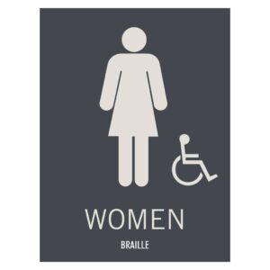 Hyatt Place Women Hotel and Retail Restroom Wall Sign, ADA Compliant Room Signs and ADA Restroom Signs for Sale