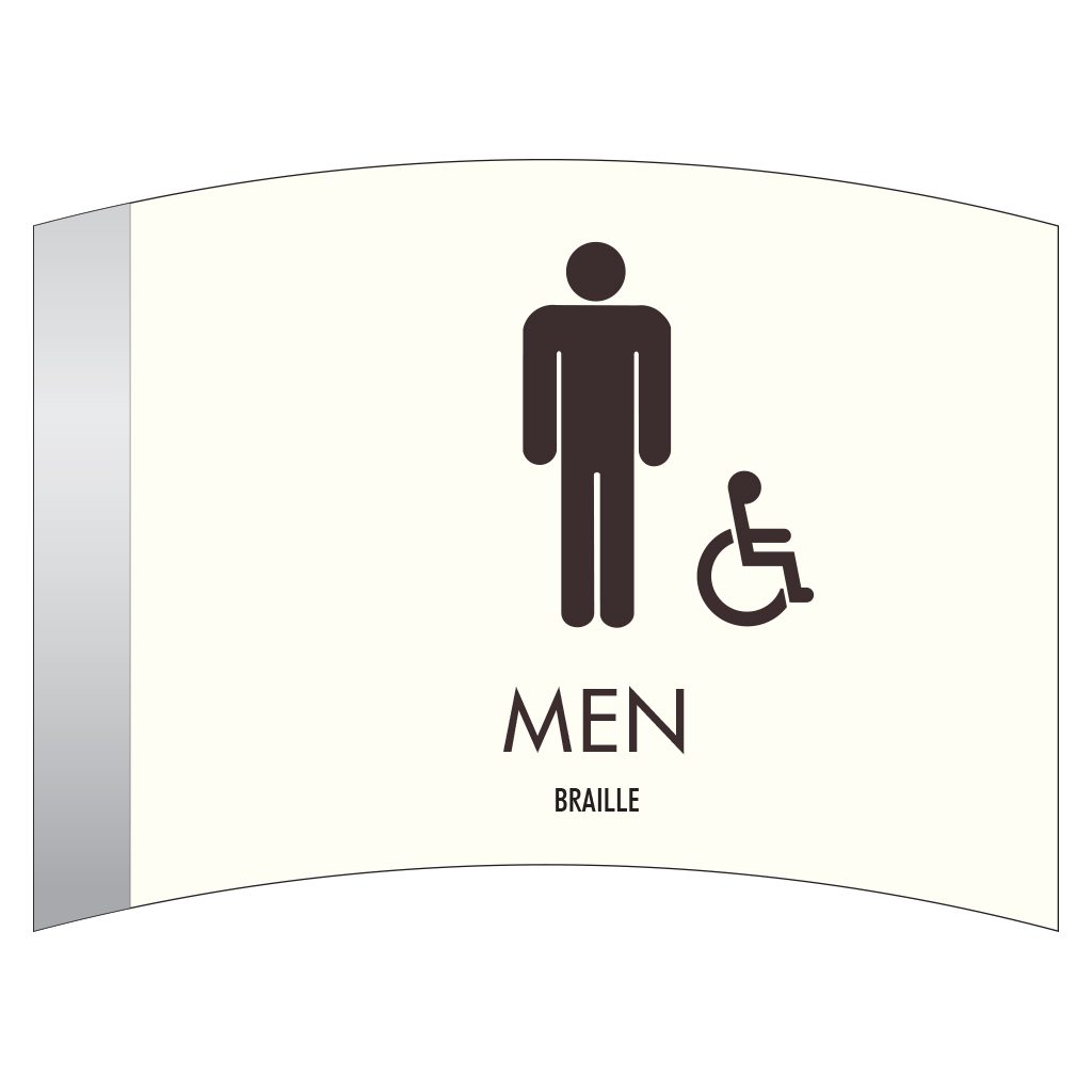 Quality Inn Men Hotel and Retail Restroom Wall Sign, ADA Compliant Room Signs and ADA Restroom Signs for Sale