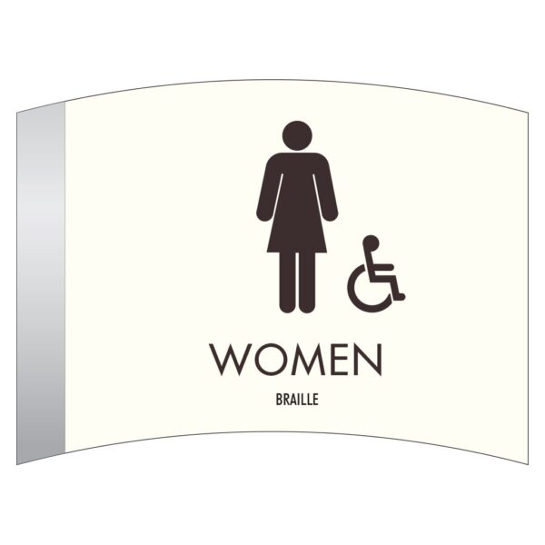 Quality Inn Women Hotel and Retail Restroom Wall Sign, ADA Compliant Room Signs and ADA Restroom Signs for Sale