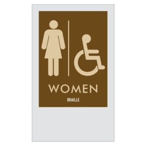 Sleep In Women Hotel and Retail Restroom Wall Sign, ADA Compliant Room Signs and ADA Restroom Signs for Sale