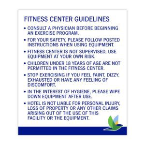 Pool/Spa/Fitness Signs