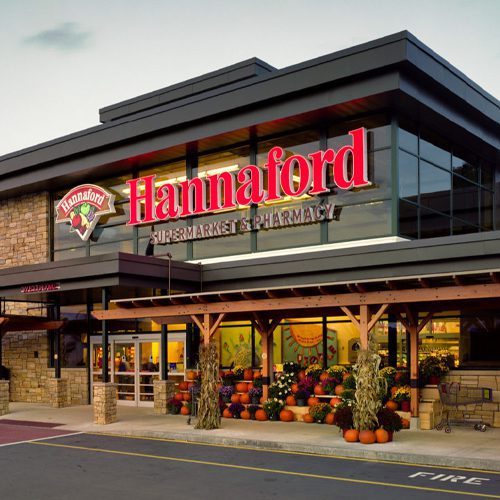 Outside Retail Store Signage and POP kits for Hannaford from top premier sign company specializing in ADA guidelines.