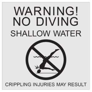 Compliant ADA Signs for No Diving and Safety Signage by premier sign company knowledgeable in ADA guidelines
