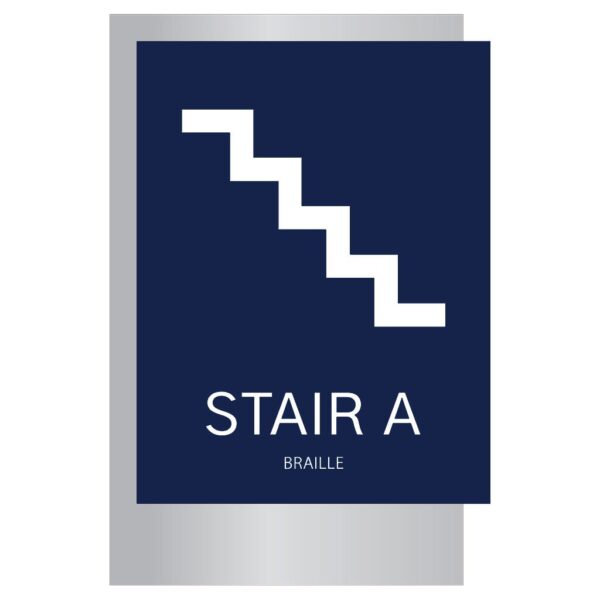 Stair A Braille Signs for Hotels, Retail Stores, and office to match visual merchandising and visual decor by a premier sign company