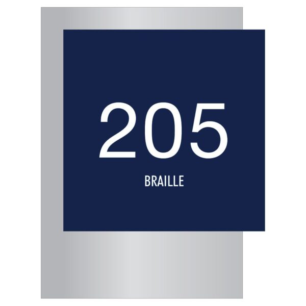 Room Number with Braille Signs for Hotels, Retail Stores, and office to match visual merchandising and visual decor by a premier sign company