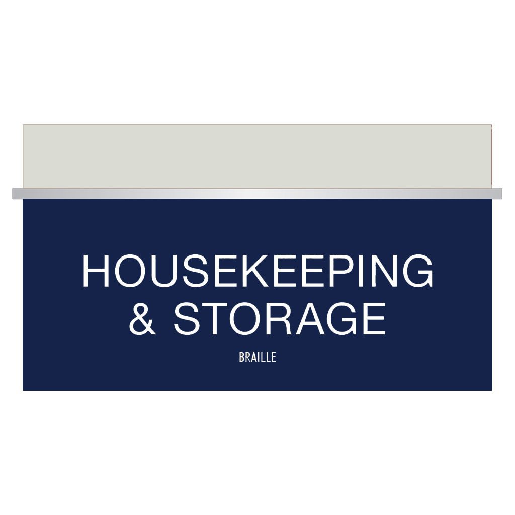 Blue Housekeeping and storage Signs for Hotels, Retail Stores, and office to match visual merchandising and visual decor by a premier sign company
