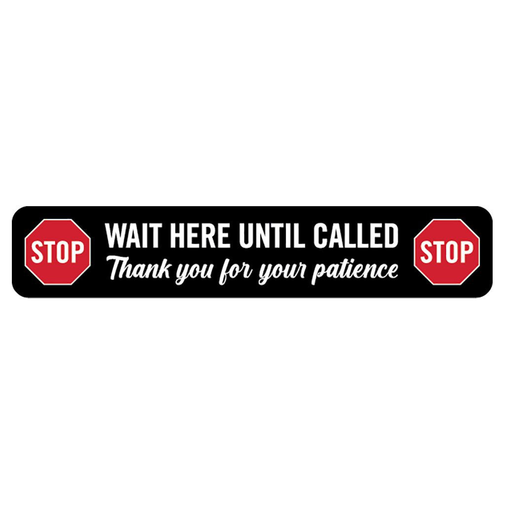 FLOOR DECAL STOP PLEASE WAIT HERE TO BE CALLED PRIVACY PHARMACY 2 SIZES NEW! 