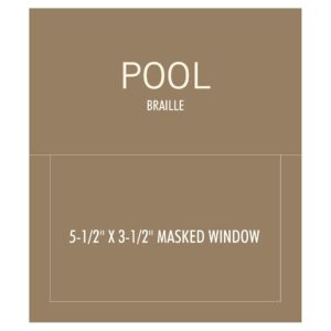 91654 Hotel Pool ID Sign - Hotel Brand Signs